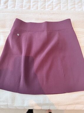 lululemon athletica Ribbed-Waist Plum Athletic Mini Skirt